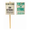Image 1 : Pair of Disneyland on Strike Picket Signs.