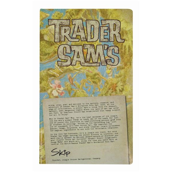 Trader Sam's Enchanted Tiki Bar Menu.