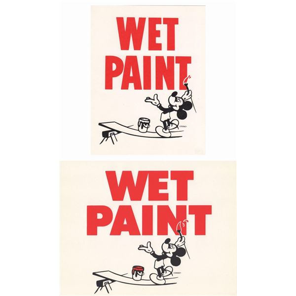 Collection of (3) Wet Paint Signs.