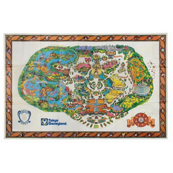 1983 Tokyo Disneyland Souvenir Guide Map