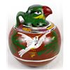 Image 2 : Mexican Hand Painted Redware Pottery Pitcher