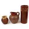 Image 2 : 3 Pieces of Mexican Redware Pottery