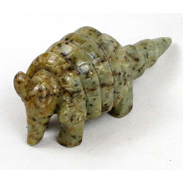 Carved Serpentine Stone Armadillo Fetish