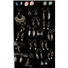 Image 1 : 17 Pairs of Pierced Earrings, Some Sterling