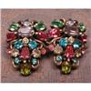 Image 1 : HOLLYCRAFT Earrings VINTAGE Pastel RHINESTONES #2077877