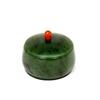 Image 1 : Russian Spinach Green Jade Jadeite Cov Jar #2078413