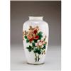 Image 1 : Old Japanese White Cloisonne Vase with Roses #2078444