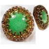 Image 1 : Vintage jeweled Peking Glass Czech BRooch #2078501