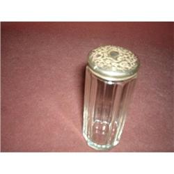 Perfume bottle/talcum holder. Sterling top #2078692