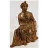 Image 1 : Clock Figurine. Spelter c1875 Seated Lady. #2078773