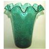 Image 1 : Crackle Glass Fluted Vase #2078850