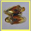 Image 1 : VICTORIAN EDWARDIAN GOLD RING SNAKE HEADS RUBY #2079363