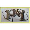 Image 1 : 3 MINIATURE VIENNA BRONZE MICE SAXOPHONE CHEESE#2079409
