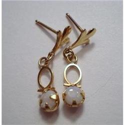 GORGEOUS 14K GOLD&OPAL EARRINGS #2089329