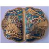 Image 1 : ANTIQUE JAPANESE CLOISONNE ENAMEL BUCKLE #2089382