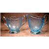 Image 1 : Fostoria VERSAILLE Blue Cream & Sugar SET #2089864