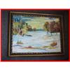 Image 1 : Early Winter Minnesota Landscape Oil Painting #2089913