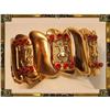 Image 1 : SIGNED jeweled FIGURAL DECO BRACELET #2090007