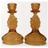 Image 1 : Walther Amber Color Glass WALTRAUT Candlesticks#2098286