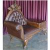 Image 1 : LEATHER VICTORIAN PARLOR PHONE SOFA SETTEE #2098836