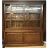 Image 1 : HUGE ANTIQUE LIBRARY LAWYER WALNUT BOOKCASE #2098846