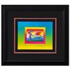 Image 1 : Peter Max- Original Lithograph "RAINBOW UNBRELLA MAN ON  BLENDS"