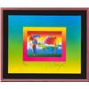 Image 2 : Peter Max- Original Lithograph "RAINBOW UNBRELLA MAN ON  BLENDS"