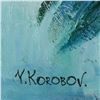 Image 2 : Yana Korobov, Original Acrylic Painting on Canvas, Hand Signed with Letter Authenticity.