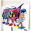 Image 2 : Shimon Mimoun- Layers of metal in a plasma cutting technique, hand painted  "?? THE BEATLES"