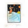 Image 2 : Peter Max- Original Mixed Media with Watercolor and Color Pencil "Sage (B&W Series)"