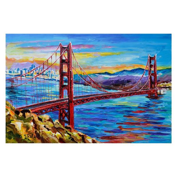 Yana Rafael, "What a View" Hand Signed Original Painting on Canvas with COA.