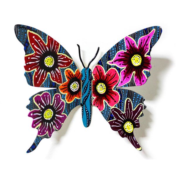 Patricia Govezensky- Original Painting on Cutout Steel "Butterfly CLXVI"