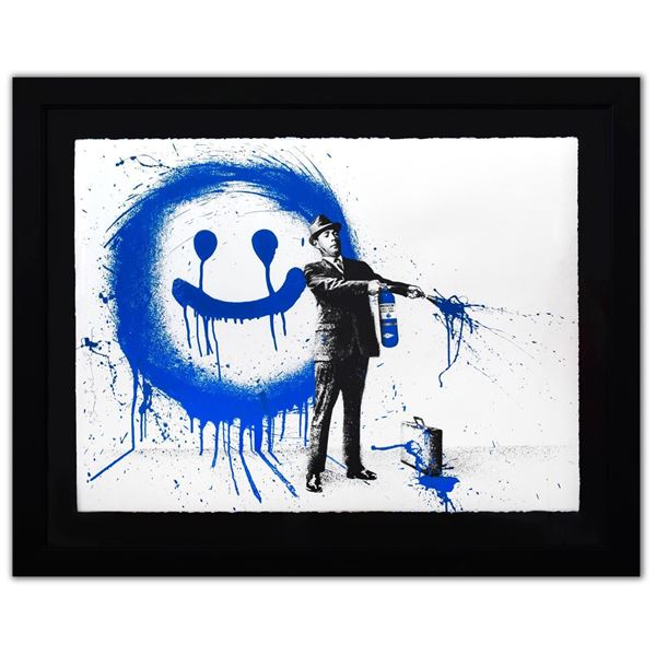 Mr. Brainwash- Silkscreen Serigraph "Spray Happiness (Blue)"