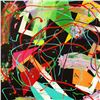 Image 2 : George Marlowe, "Comets" Hand Signed Original Acrylic Painting on Canvas with Letter of Authenticity