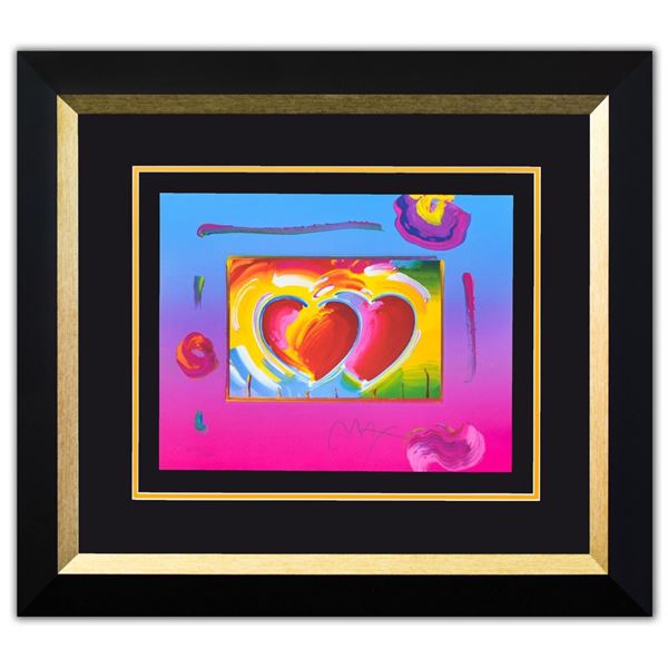 Peter Max- Original Lithograph "Two Hearts on Blends"