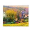 Image 1 : Ming Feng, "Golden Valley" Original Oil Painting on Canvas, Hand Signed with Letter of Authenticity.