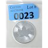 Image 1 : 1 Oz .9999 Fine Silver 2021 Canada Maple Leaf Coin