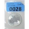 Image 1 : 1 Oz .9999 Fine Silver 2014 Canada Maple Leaf Coin