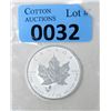 Image 1 : 1 Oz .9999 Fine Silver 2017 Canada Maple Leaf Coin