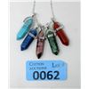 Image 1 : 5 Healing Point Gemstone Pendants & 1 Chain