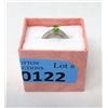 Image 2 : Sterling Silver Peridot & Diamond Solitaire Ring