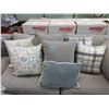 Image 1 : Set of 7 Grey and Patterned Throw Cushions