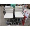 Image 1 : Pair of Cream Adjustable Height Bar Stools