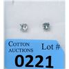 Image 1 : New 1.50 CTW Blue Topaz Solitaire .925 Earrings