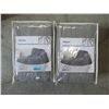 Image 1 : 2 New Grey Electric Soft Heated Throw Blankets