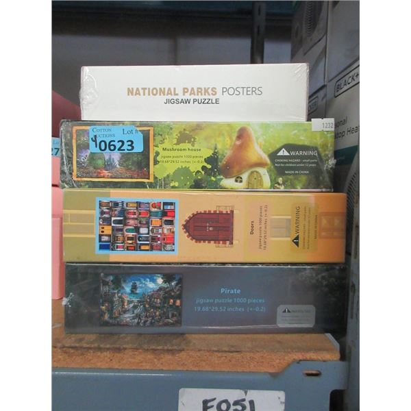 4 Assorted New Jig Saw Puzzles in Sealed Boxes