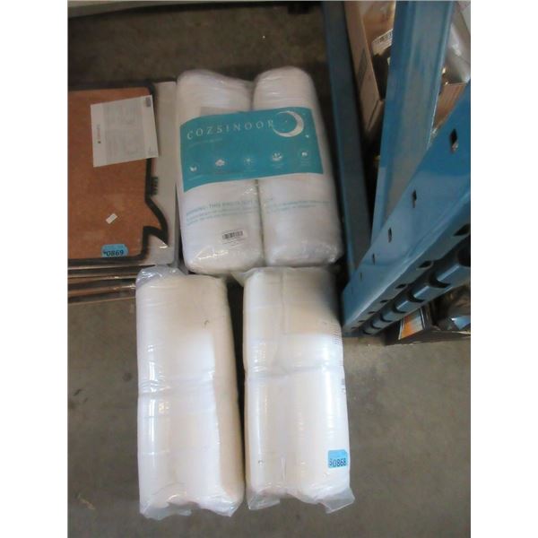 2 Single & 1 Set of 2 Memory Foam Pillows