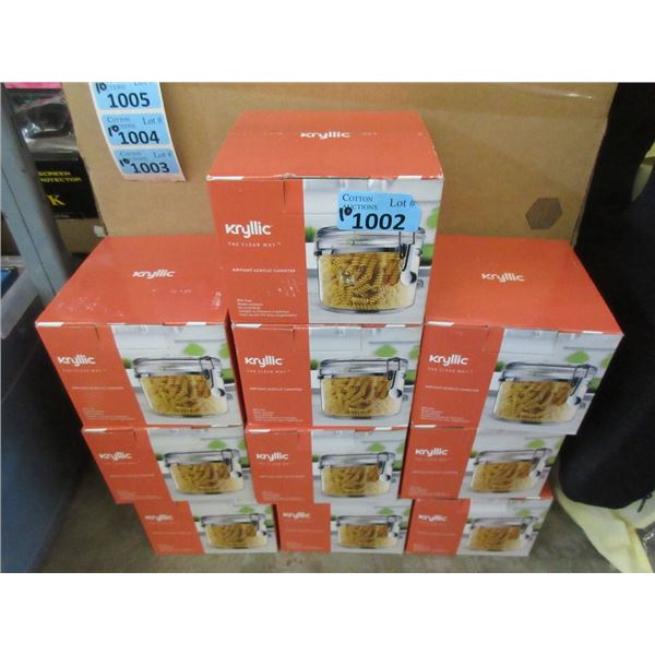 10 New Kryllic 28 Oz. Acrylic Storage Containers
