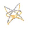 Image 1 : Round Diamond Negative Space Fashion Ring 1/3 Cttw 10KT Yellow Gold