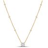 Round Diamond Fashion Cluster Necklace 5/8 Cttw 14KT Yellow Gold